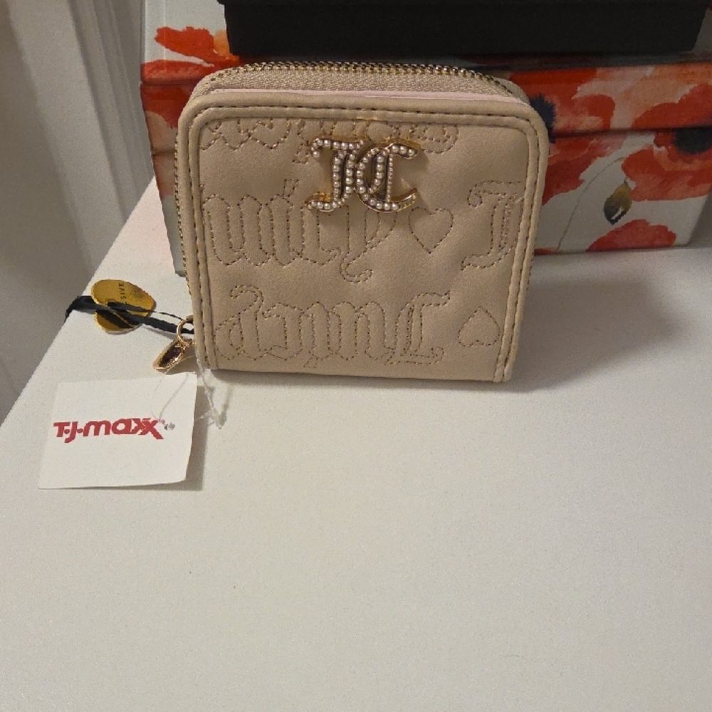 Juicy Couture Beige Quilted Wallet